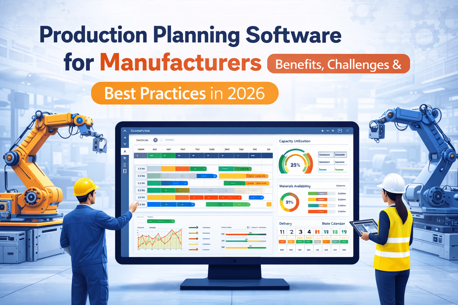Production planning software for manufacturers dashboard